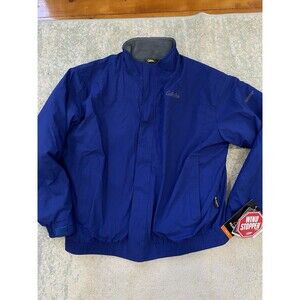 NEW W/ TAGS! Cabelas Size XL Mens Windstopper Blue Fleece Lined Full Zip Jacket